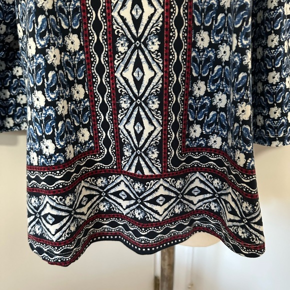 Dillard’s Allison Daley Women: size 1x: quality cotton blend pullover. 3/4 slv - Picture 4 of 8